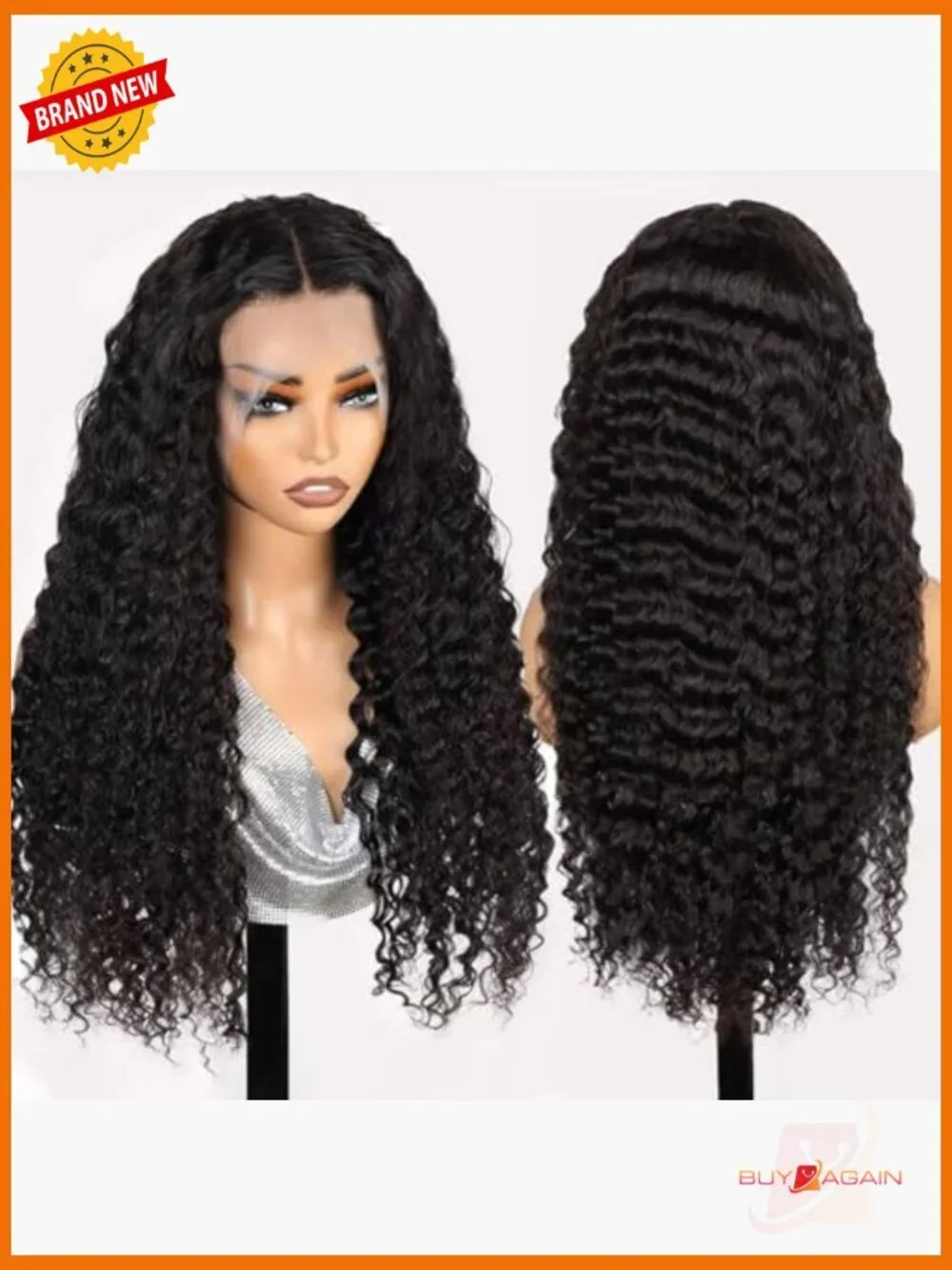 Deep Wave HD Lace Front Wig 210 Density Pre Plucked Brazilian Hair